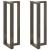 Picioare de masă de bar în formă de T, 2 buc., negru, 40x35x(110-111) cm, oțel GartenMobel Dekor