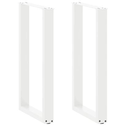Picioare de masă de bar în formă de U, 2 buc., alb, 50x(90-91) cm, oțel GartenMobel Dekor
