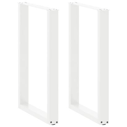 Picioare de masă de bar în formă de U, 2 buc., alb, 60x(90-91) cm, oțel GartenMobel Dekor
