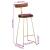 Scaune de bar 2 buc 49x43x103 cm lemn masiv de mango GartenMobel Dekor