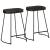 Scaune de bar 2 buc Negru 45x40x62 cm lemn masiv de mango GartenMobel Dekor