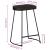 Scaune de bar 2 buc Negru 45x40x62 cm lemn masiv de mango GartenMobel Dekor