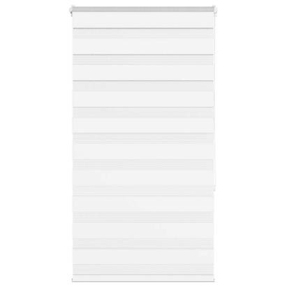 Jaluzea tip zebra alb lățime țesătură 75,9 cm poliester GartenMobel Dekor