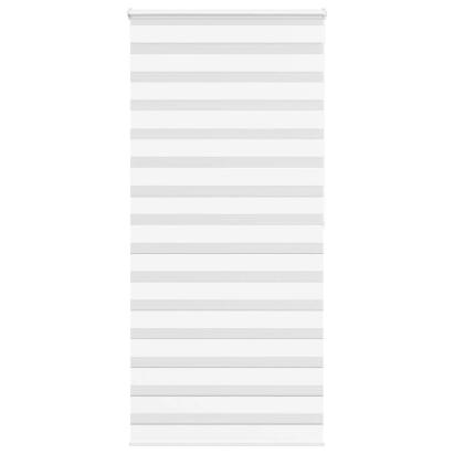 Jaluzea tip zebra alb lățime țesătură 105,9 cm poliester GartenMobel Dekor
