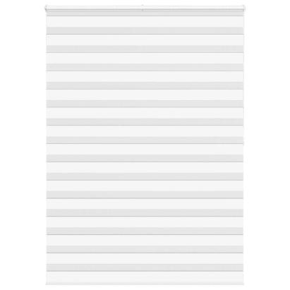 Jaluzea tip zebra alb lățime țesătură 155,9 cm poliester GartenMobel Dekor