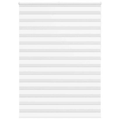 Jaluzea tip zebra alb lățime țesătură 160,9 cm poliester GartenMobel Dekor