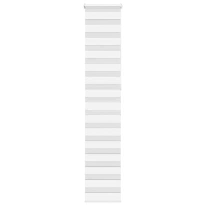 Jaluzea tip zebra alb lățime țesătură 35,9 cm poliester GartenMobel Dekor