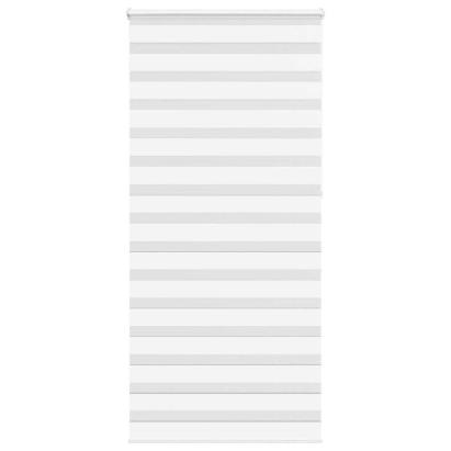 Jaluzea tip zebra alb lățime țesătură 95,9 cm poliester GartenMobel Dekor