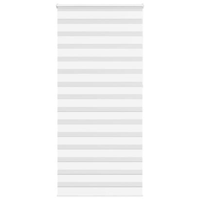 Jaluzea tip zebra alb lățime țesătură 110,9 cm poliester GartenMobel Dekor