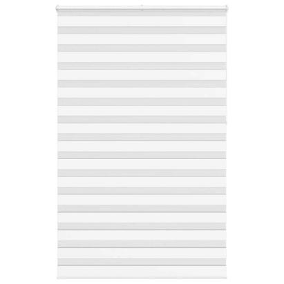 Jaluzea tip zebra alb lățime țesătură 140,9 cm poliester GartenMobel Dekor
