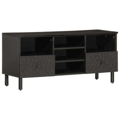 Comodă TV, negru, 100x33x46 cm, lemn masiv de mango GartenMobel Dekor