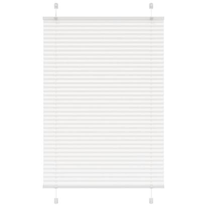 Jaluzea plisată alb 100x150cm Lățime țesătură 99,4cm poliester GartenMobel Dekor