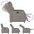 Fotoliu rabatabil, gri taupe, material textil GartenMobel Dekor