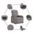 Fotoliu rabatabil, gri taupe, material textil GartenMobel Dekor