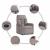 Fotoliu rabatabil, gri taupe, material textil GartenMobel Dekor