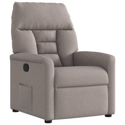 Fotoliu rabatabil, gri taupe, material textil GartenMobel Dekor
