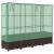 Strat înălțat cu husă de seră, aspect ratan, 160x40x138 cm GartenMobel Dekor