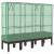 Strat înălțat cu husă de seră, aspect ratan, 160x40x140 cm GartenMobel Dekor