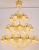 Candelabru din cristal auriu, 61xE14, Ø150 cm, înălțime 200 cm, reglabil