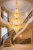 Candelabru din cristal auriu 54xE14, 150x230 cm, inaltime reglabila