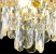 Candelabru din Cristal Auriu 9xE14, 68 cm, Inaltime Reglabila