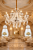 Candelabru din Cristal Argintiu 8xE14, D78 cm, Inaltime Reglabila