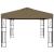 Pavilion cu șiruri de lumini LED, gri taupe, 3x4 m, țesătură GartenMobel Dekor