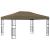 Pavilion, gri taupe, 3 x 4 m, material textil GartenMobel Dekor