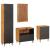 Set de mobilier pentru baie cu sertar 4 pcs Maro Lemn compozit GartenMobel Dekor