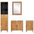 Set de mobilier pentru baie cu sertar 4 pcs Maro Lemn compozit GartenMobel Dekor