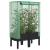 Strat înălțat cu husă de seră, aspect ratan, 80x40x140 cm GartenMobel Dekor
