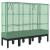 Strat înălțat cu husă de seră, aspect ratan, 160x40x140 cm GartenMobel Dekor
