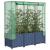 Strat înălțat cu husă de seră, aspect ratan, 120x40x138 cm GartenMobel Dekor