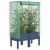 Strat înălțat cu husă de seră, aspect ratan, 80x40x140 cm GartenMobel Dekor