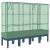 Strat înălțat cu husă de seră, aspect ratan, 160x40x140 cm GartenMobel Dekor