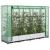 Strat înălțat cu husă de seră, aspect ratan, 160x40x123 cm GartenMobel Dekor