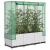 Strat înălțat cu husă de seră, aspect ratan, 120x40x138 cm GartenMobel Dekor