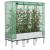 Strat înălțat cu husă de seră, aspect ratan, 120x40x140 cm GartenMobel Dekor