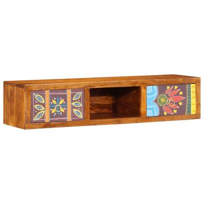 Dulap TV de perete multicolor 100x30x22 lemn masiv de salcam GartenMobel Dekor