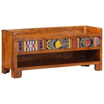 Bancă pentru pantofi cu sertar Maro miere 100 x 35 x 45 cm GartenMobel Dekor