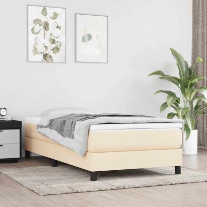 Saltea cu arcuri buzunar de copii fermitate medie crem 80x160 cm textil GartenMobel Dekor