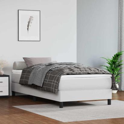 Saltea cu arcuri buzunar copii fermitate medie alb 80x160 cm piele artificială GartenMobel Dekor