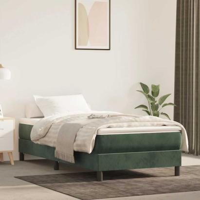 Saltea cu arcuri buzunar copii fermitate medie, verde închis 80x160 cm catifea GartenMobel Dekor