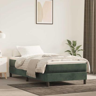 Saltea cu arcuri buzunar, fermitate medie, verde închis, 100x210x20 cm, catifea GartenMobel Dekor