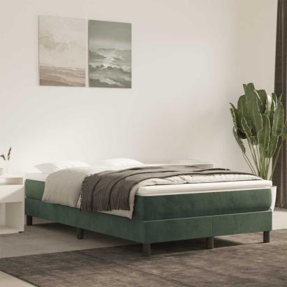 Saltea cu arcuri buzunar, fermitate medie, verde închis, 120x220x20 cm, catifea GartenMobel Dekor