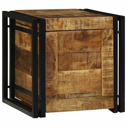 Cutie de depozitare 40 x 40 x 40 cm Lemn de mango solid GartenMobel Dekor