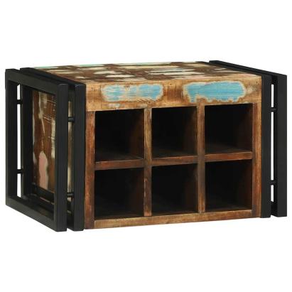 Raft pentru vin 2 pcs 46 x 35 x 27,5 cm Lemn recuperat masiv GartenMobel Dekor