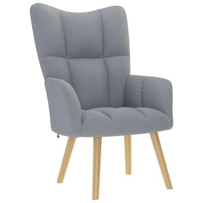 Scaun de relaxare, gri deschis, material textil GartenMobel Dekor