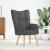 Scaun de relaxare, gri închis, material textil GartenMobel Dekor