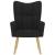 Scaun de relaxare, negru, material textil GartenMobel Dekor